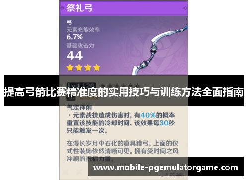 提高弓箭比赛精准度的实用技巧与训练方法全面指南