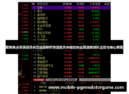 聚焦焦点赛事球员状态追踪解析赛场胜负关键动向全面洞察球队走势与核心表现